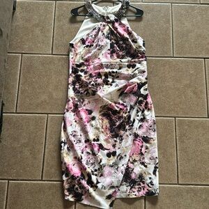 Alex Evenings pink dress| neck dress